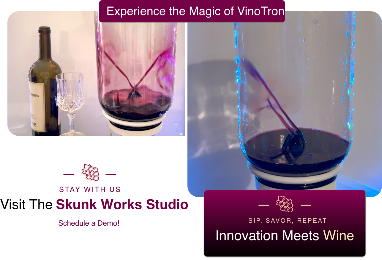 Early VinoTron wine-show prototypes in operation