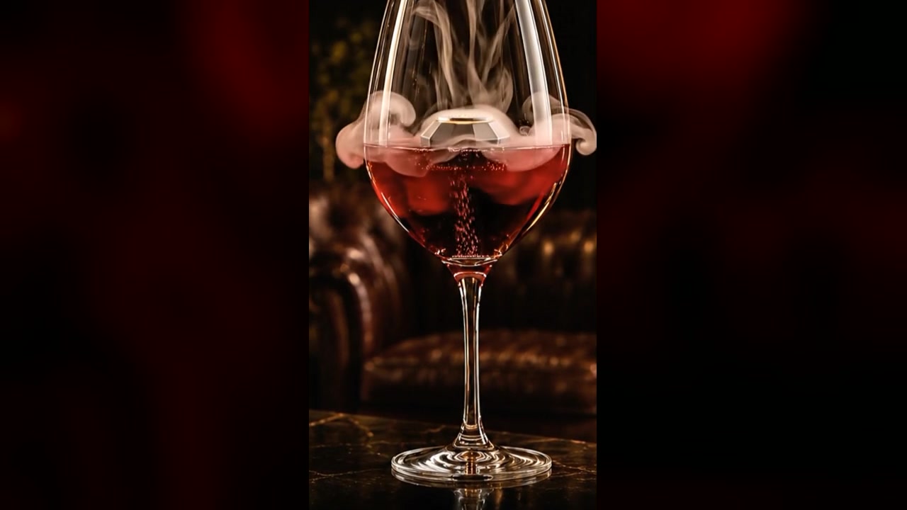 VinoTron glass experience with subtle aroma vapor concept
